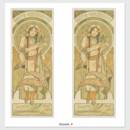 Pegatina Bosnia y Herzegovina por Alphonse Mucha (1900)