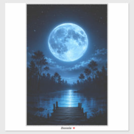 Pegatina Bosque Celestial Iluminado por la Luna Estética