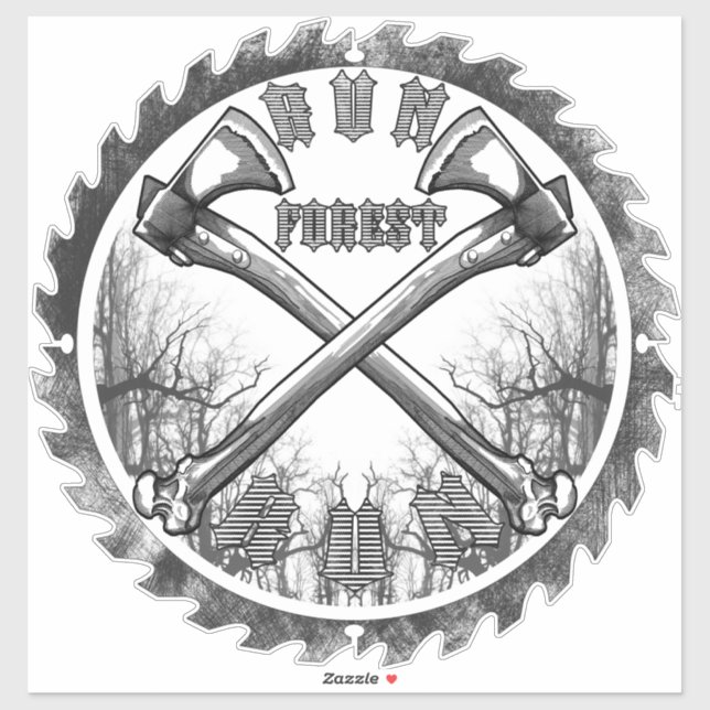 Pegatina Bosque de ejecución (Hoja)