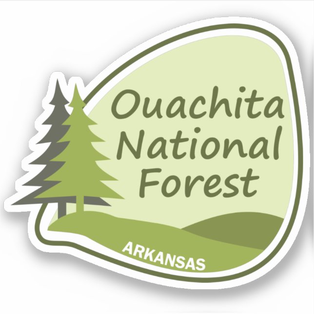 Pegatina Bosque nacional de Ouachita (Anverso)