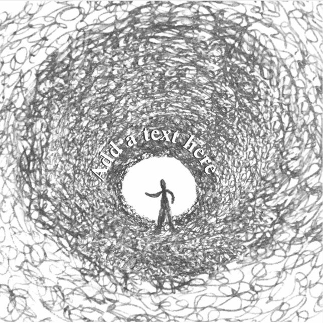 Pegatina Bosquejo del Túnel Oscuro (Anverso)