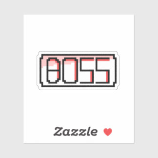 Pegatina "BOSS" Retro font