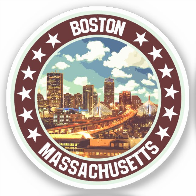 Pegatina Boston (Anverso)