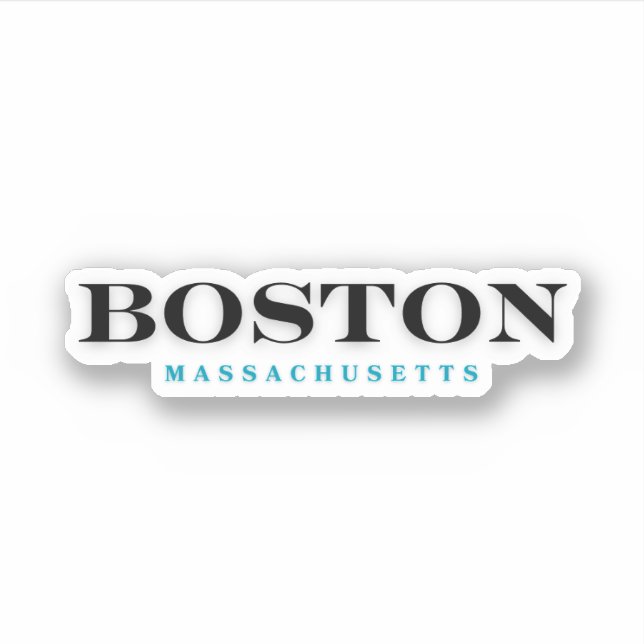 Pegatina Boston Massachusetts (Anverso)