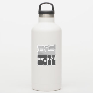 Pegatina Boston Massachusetts Gray Bubble Letter