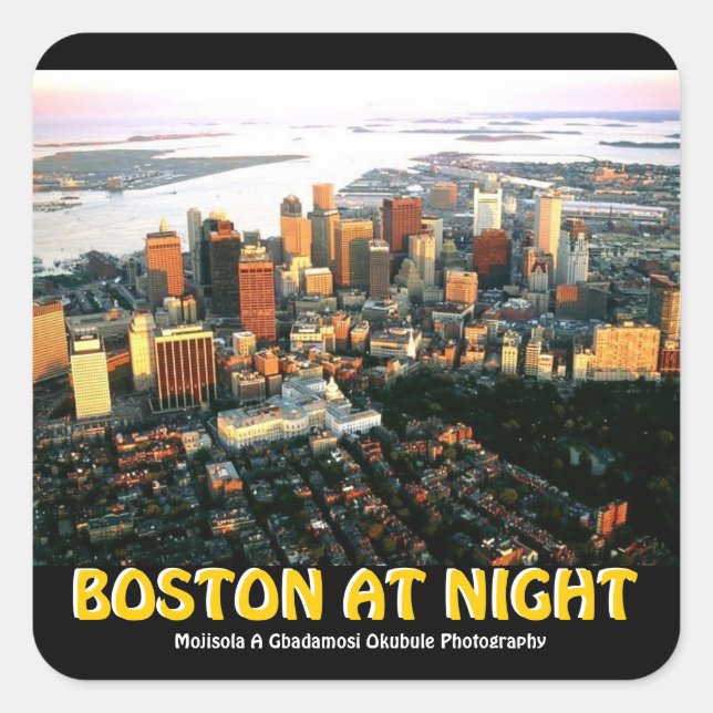 Pegatina Boston @ Nite Por Mojisola A Gbadamosi Ok (Anverso)