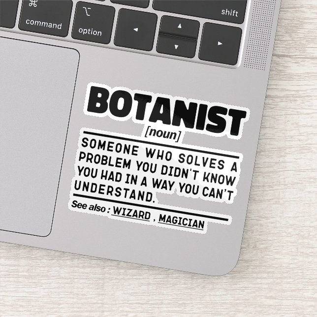 Pegatina Botánica de definición moderna de Botánica Lover G (Detalle)