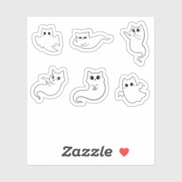 Pegatina Bote gato de Halloween