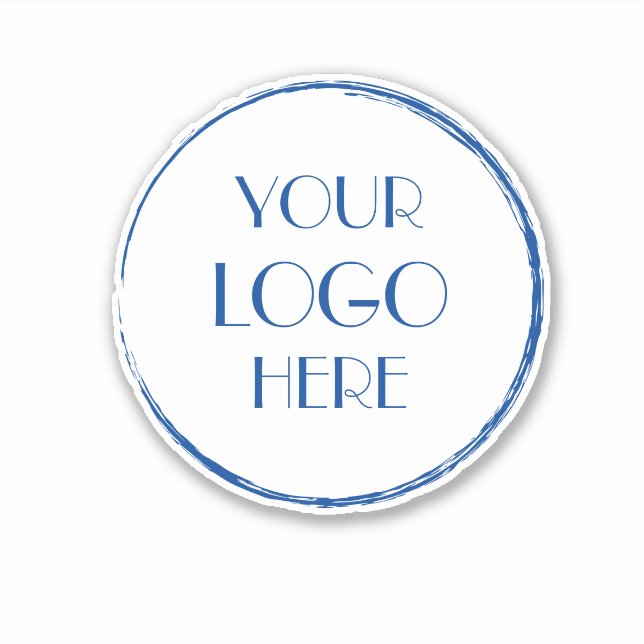 Pegatina Botella de agua con logotipo de la empresa persona (Anverso)