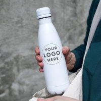 Botella de agua con logotipo de la empresa persona