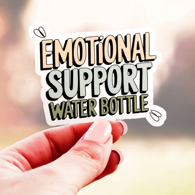 Pegatina Botella de Agua de Apoyo Emocional Vinilo (Subido por el creador)