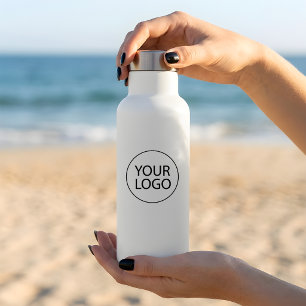 Pegatina Botella de agua de marca con logotipo personalizad
