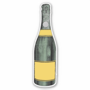 Pegatina Botella de champán