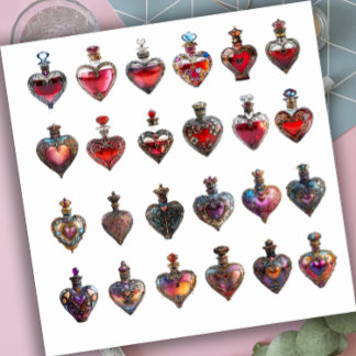 Pegatina Botellas de Poción de Salud o Amor