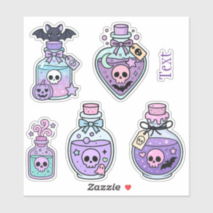 Pegatina Botellas personalizadas de poción bruja