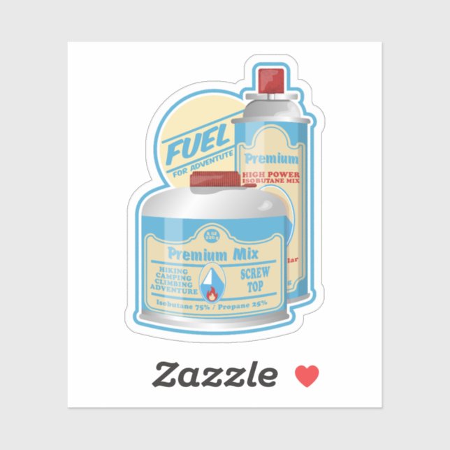 Pegatina Botes de gas de Camp Stove Propano Butane (Hoja)