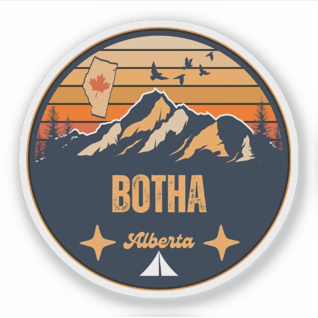 Pegatina Botha, Alberta (Anverso)
