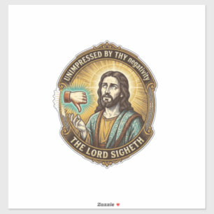 Pegatina Botón de Jesús no me gusta Humo de troll de redes