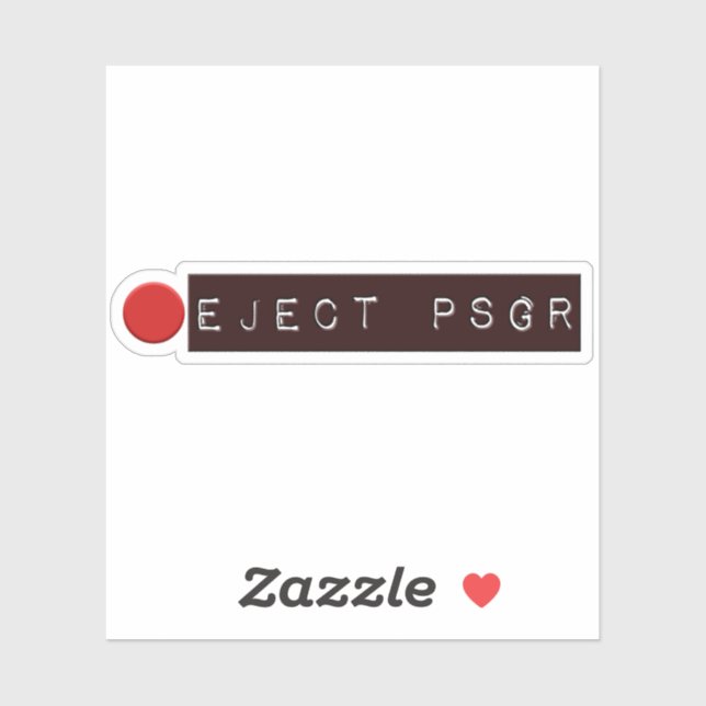 Pegatina Botón Expulsar el coche espía del pasajero (Hoja)