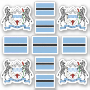 Pegatina Botswana - símbolos nacionales / Escudo de armas y
