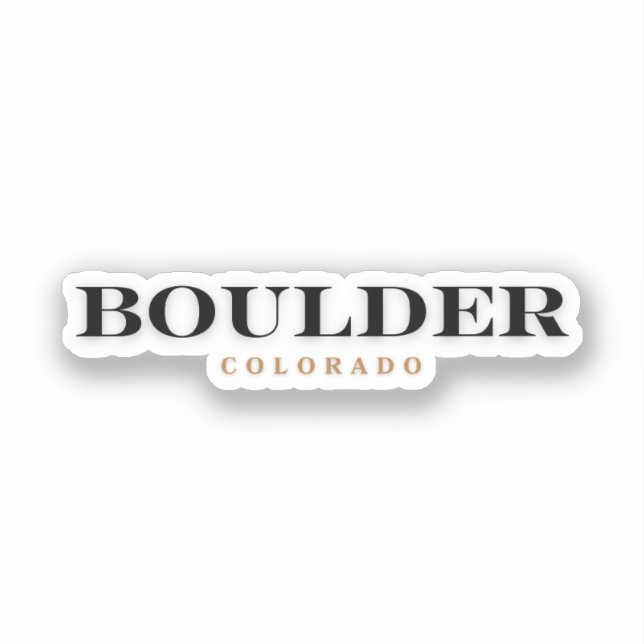 Pegatina Boulder Colorado (Anverso)