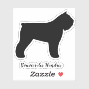 Pegatina Bouvier des Flandres Dog Silhouette Guay Canine