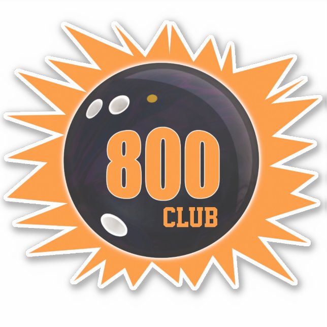 Pegatina Bowling 800 Series Club, Bowling Ball, Vinyl (Anverso)