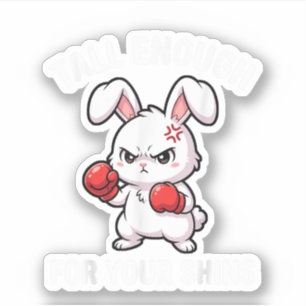 Pegatina Boxeo de Conejo lo Suficientemente Alto para Tus E