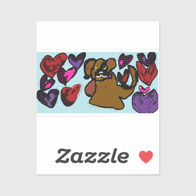 Pegatina Boxer Hearts Dos Tones Café Mug Caja De Madera Rót (Hoja)