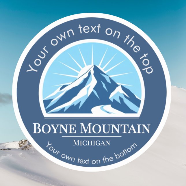 Pegatina Boyne Mountain Michigan ski Mountain hiking  (Subido por el creador)