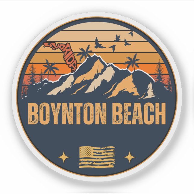 Pegatina Boynton Beach, Florida  (Anverso)