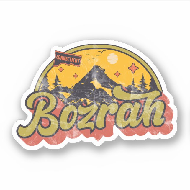 Pegatina Bozrah, Connecticut (Anverso)