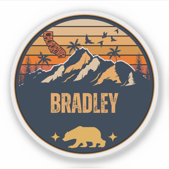 Pegatina Bradley, California (Anverso)