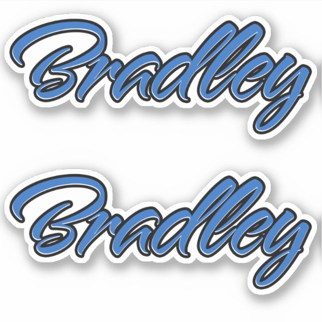 Pegatina Bradley Name blue Aufkleber Sticker Stickerset (Anverso)