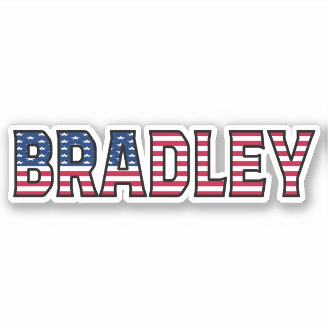 Pegatina Bradley Name Vorname USA Sticker Stickerset (Anverso)