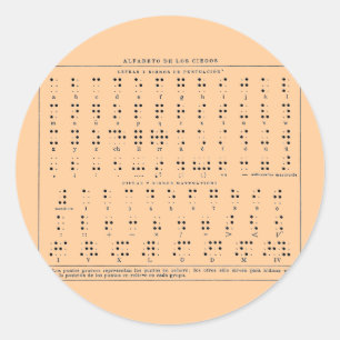 Pegatina Braille Alphabet