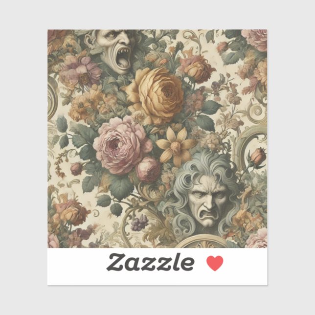 Pegatina Brain Fog – Gothic Floral  (Hoja)