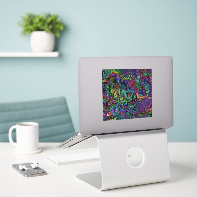 Pegatina Brain Melt (Ordenado portátil  en el escritorio)