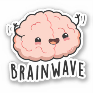 Pegatina Brain Wave Funny Anatomy Pun