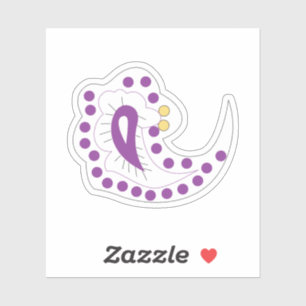 Pegatina Bransoletka z serduszkiem Style, Light Eggplant