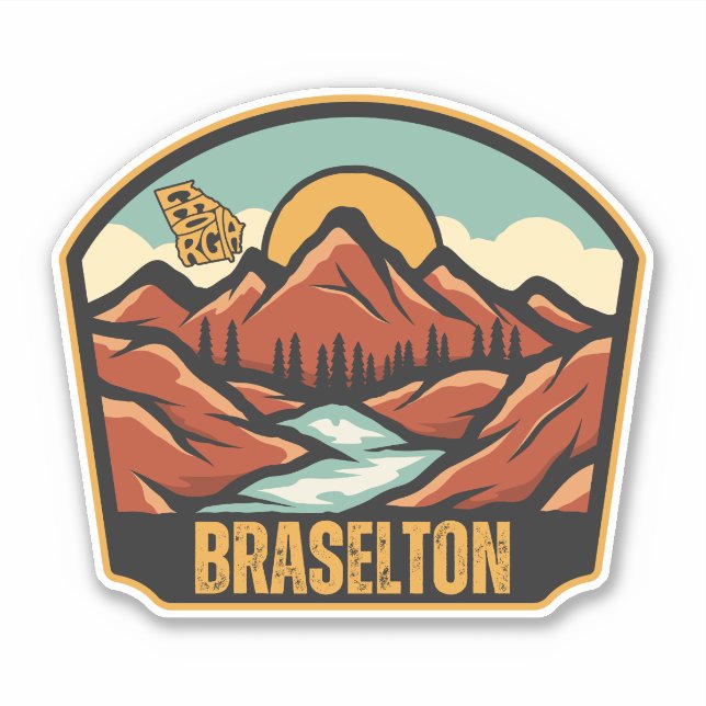 Pegatina Braselton, Georgia (Anverso)