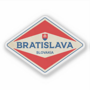 Pegatina Bratislava Eslovaquia Vintage
