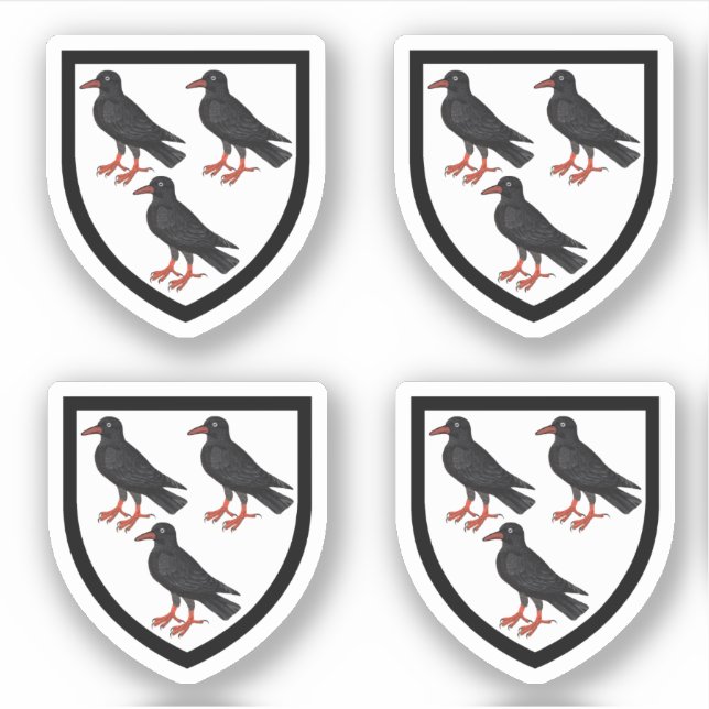 Pegatina Brazos atribuidos de St. Thomas Becket - 4Up White (Anverso)