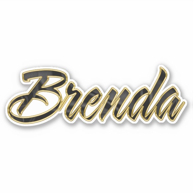 Pegatina Brenda black gold Lettering Aufkleber Sticker (Anverso)