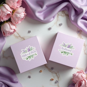 Pegatina Bridal Team Purple Romantic Floral Split Border