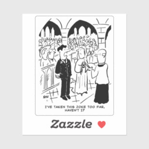 Pegatina Bridegroom Boda de Chiste Práctico Personalizado.