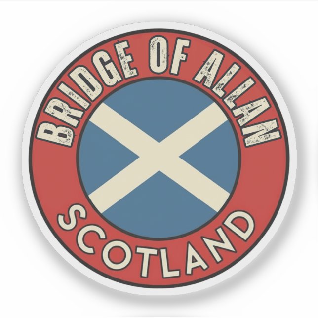 Pegatina Bridge of Allan, Escocia (Anverso)