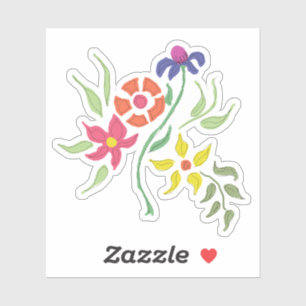 Pegatina Bright Colorful Floral Bouquet
