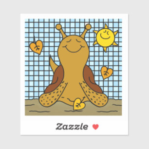 Pegatina Brillo De Caracol Y Mosaico De Hojas Feliz Caída