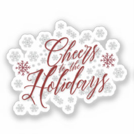 Pegatina Brindis por las Fiestas - Caligrafía Festiva